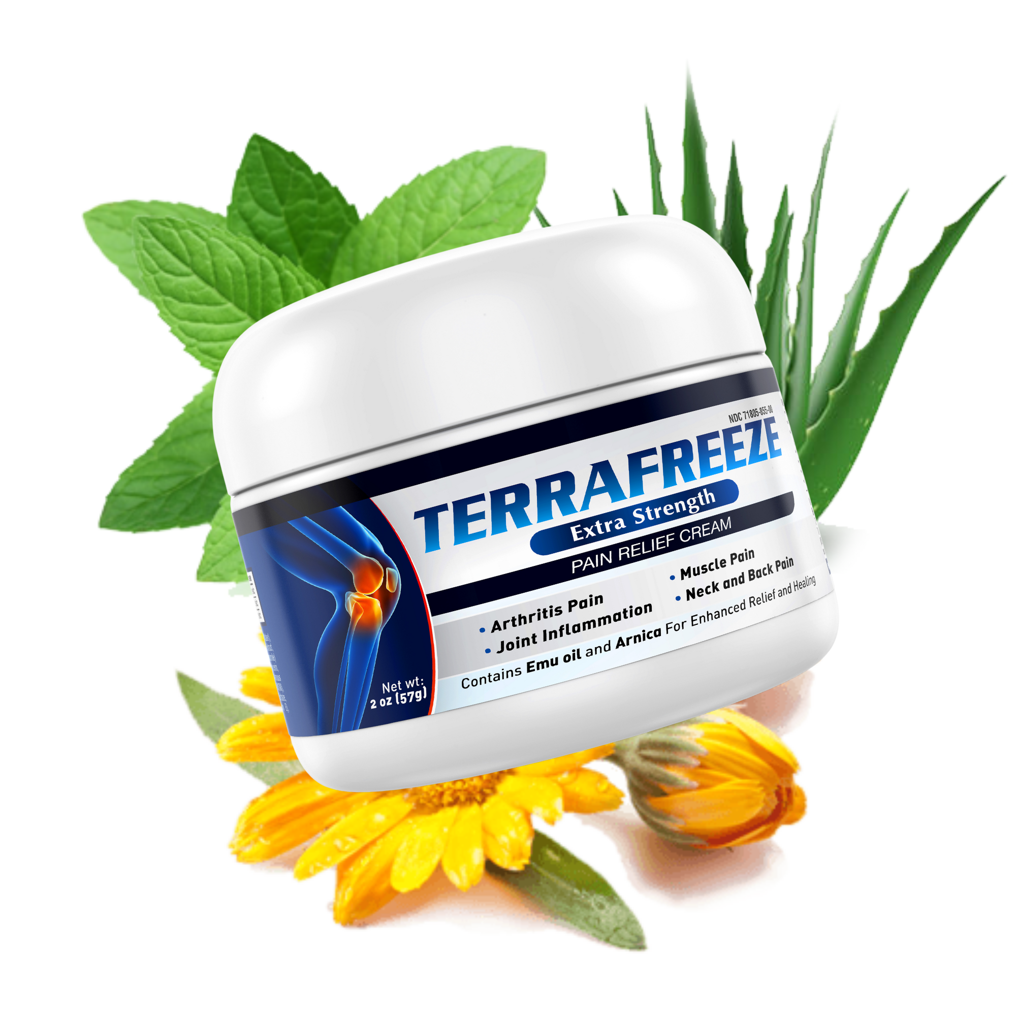TERRAFREEZE Canadian-made pain relief cream jar