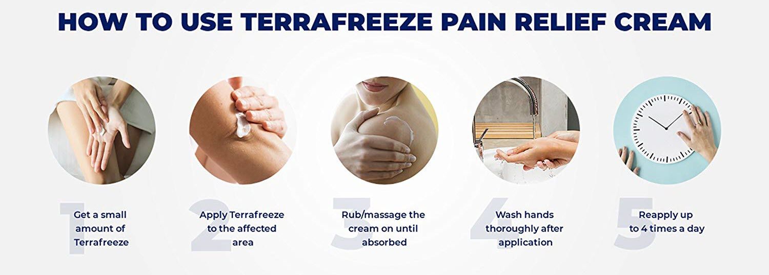 How to use TERRAFREEZE back pain relief cream